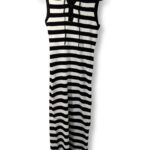 Women's Hoodie Sleeveless Cover Up, Long Dress, BLACK & WHITE