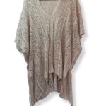 V Neck Hollow Out Crochet Short Sleeve Cover Ups