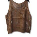 Womens Slip Dress - Cotton BROWN